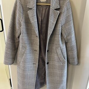 Gray Plaid Abercrombie Women's Coat